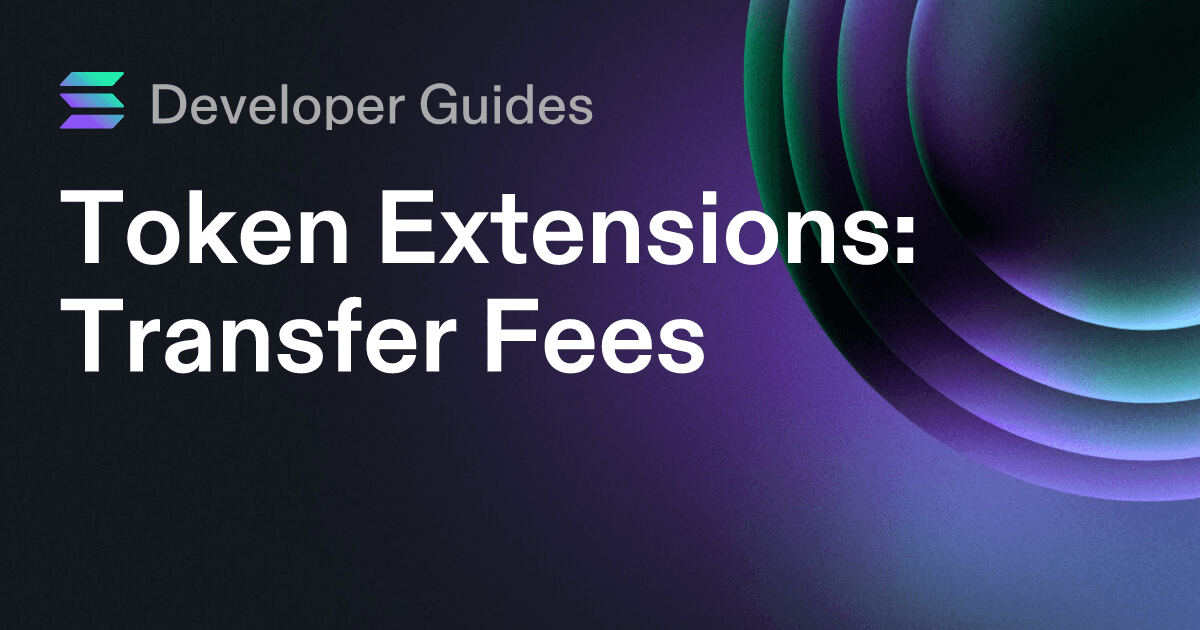 How to use the Transfer Fee extension